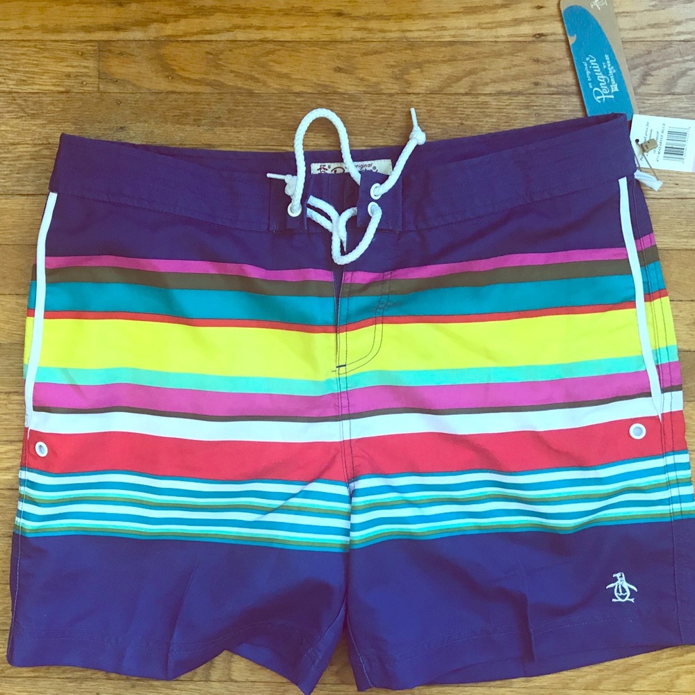 Penguin Mazarene Blue men’s swim trunks